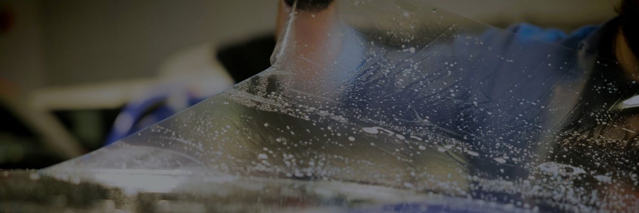 Water beading on freshly protected car paint